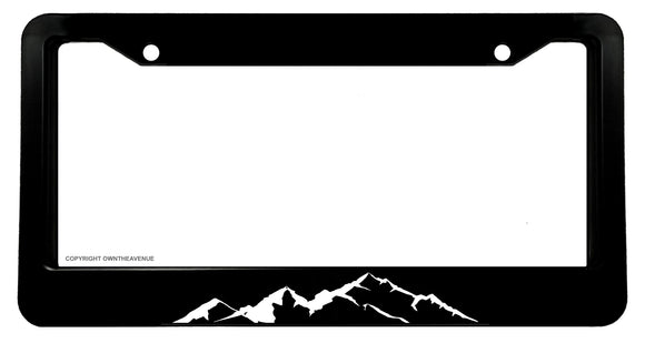 Mountains Mountain Off Road Truck 4x4 Black License Plate Frame