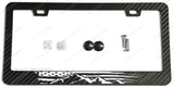 USA American Flag Grunge Mountains Off Road Carbon Fiber License Plate Frame - OwnTheAvenue