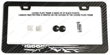 USA American Flag Grunge Mountains Off Road Carbon Fiber License Plate Frame - OwnTheAvenue