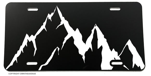 Mountains Only Off Road Truck 4x4 Black License Plate Cover - OwnTheAvenue