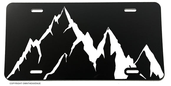 Mountains Only Off Road Truck 4x4 Black License Plate Cover