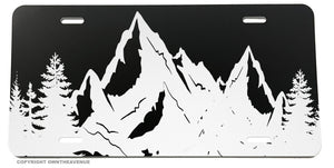 Mountains Forest Hiking Camping Trees Nature V03 License Plate Cover - OwnTheAvenue