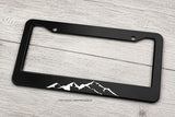 Mountains Mountain Off Road Truck 4x4 Black License Plate Frame