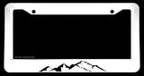 Mountains Scenery Off Road White License Plate Frame - OwnTheAvenue