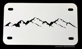 Mountains Nature Forest Mountain Range Scene Motorcycle Metal License Plate
