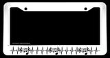 Music Heartbeat Love Car Truck White License Plate Frame - OwnTheAvenue