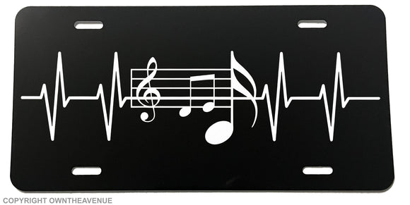 Music Heartbeat Love Car Truck Auto Metal License Plate - OwnTheAvenue