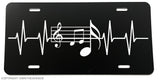 Music Heartbeat Love Car Truck Auto Metal License Plate - OwnTheAvenue