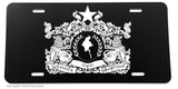 Myanmar Coat of Arms Flag Country Black Metal License Plate - OwnTheAvenue