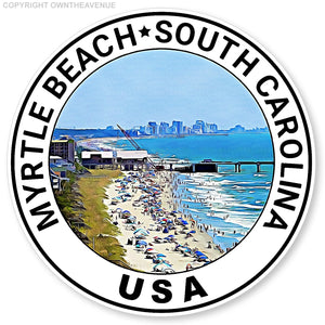Myrtle Beach South Carolina SC Souvenir Car Truck Vinyl Sticker Decal 3" - OwnTheAvenue