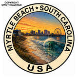 x2 Myrtle Beach South Carolina Souvenir Car Truck Vinyl Sticker Decals 3.5"