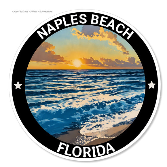 Naples Beach Florida Souvenir Car Truck Laptop Vinyl Sticker Decal 3.5