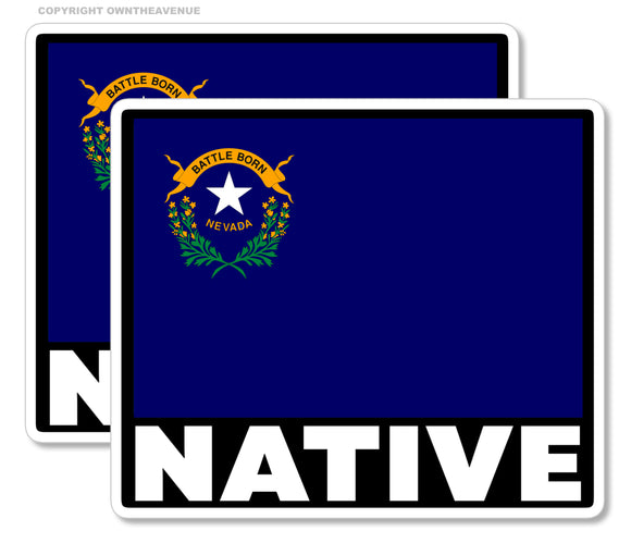 x2 Nevada Flag Vinyl Sticker Pack Lot Native - 3.5