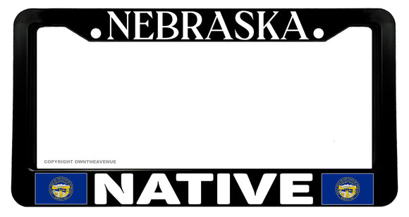 Nebraska Native Flag Car Truck Auto License Plate Frame - OwnTheAvenue
