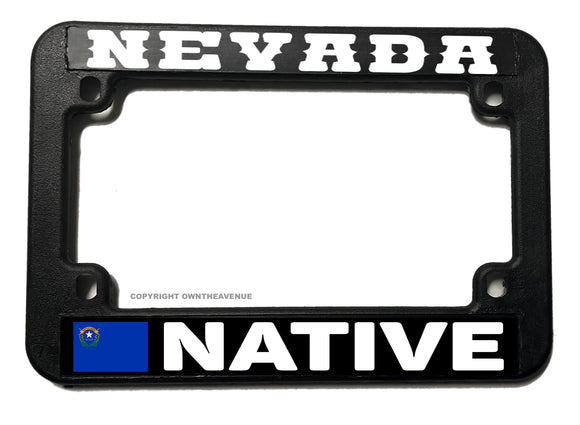 Nevada Native Flag Motorcycle License Plate Frame