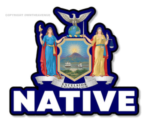 x2 New York Flag Vinyl Sticker Pack Lot Native - 3.5" Inches Each