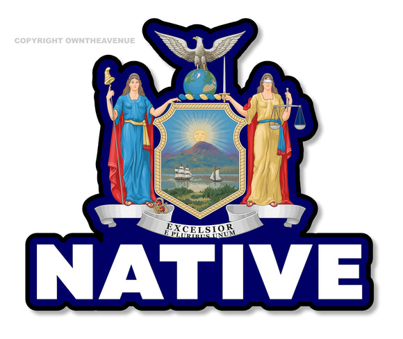 x2 New York Flag Vinyl Sticker Pack Lot Native - 3.5