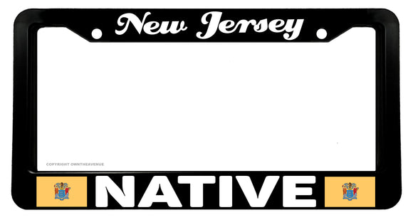 New Jersey Native Flag Car Truck Auto License Plate Frame