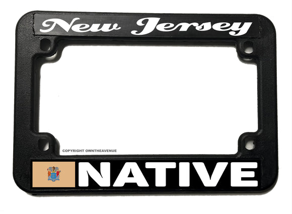 New Jersey Native Flag Motorcycle License Plate Frame
