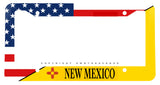 New Mexico USA American Flag Car Truck SUV Auto Metal License Plate Frame