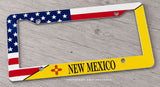 New Mexico USA American Flag Car Truck SUV Auto Metal License Plate Frame