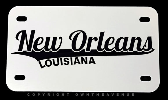 New Orleans Louisiana Motorcycle Metal License Plate - OwnTheAvenue