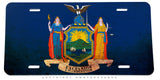 New York Rustic Style Flag Auto Metal License Plate - OwnTheAvenue