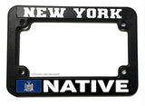 New York Flag Native Motorcycle License Plate Frame