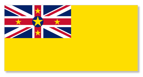 Niue Flag Car Truck Window Bumper Laptop Cup Cooler Vinyl Sticker Decal 4