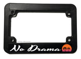 No Drama Synth Wave Retro Bopper Chopper Biker Motorcycle License Plate Frame - OwnTheAvenue