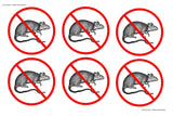 6 Pack No Rats Construction Hardhat Toolbox Funny Vinyl Sticker Decal 2"