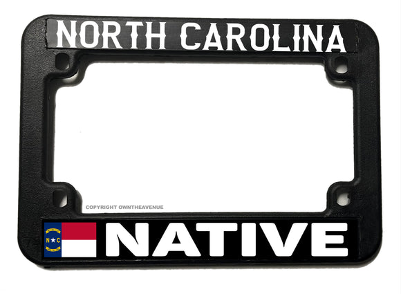 North Carolina Flag Native Motorcycle License Plate Frame