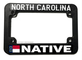 North Carolina Flag Native Motorcycle License Plate Frame
