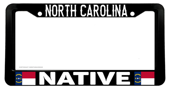 North Carolina Native Flag Car Truck Auto License Plate Frame