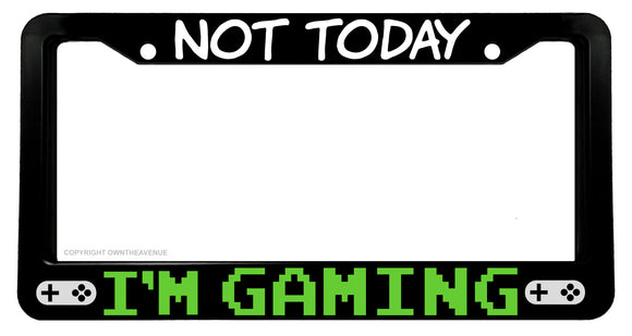 I'm Gaming Funny Joke Gamer Retro Jk Vintage Old School License Plate Frame - OwnTheAvenue