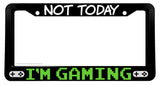 I'm Gaming Funny Joke Gamer Retro Jk Vintage Old School License Plate Frame - OwnTheAvenue