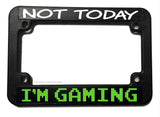 Gaming Funny Joke Gamer Vintage Old School Biker Motorcycle License Plate Frame - OwnTheAvenue