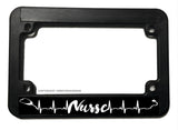 Nurse Stethoscope Heart Beat Motorcycle License Plate Frame - OwnTheAvenue