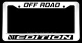 Off Road Edition Truck Lifted Auto White V01 License Plate Frame - OwnTheAvenue