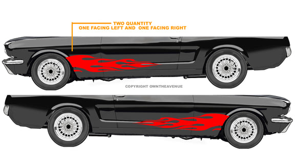 Hot Rod Flames Fire Bopper Chopper Car Truck Auto Vinyl Decal Sticker - OwnTheAvenue