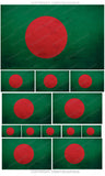 13Pcs Pack Lot Bangladesh Vintage Style Flags Sticker Decals - OwnTheAvenue