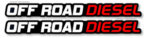 x2 Off Road Diesel For 4x4 Lifted Truck Window Bumper Vinyl Stickers 7" - OwnTheAvenue