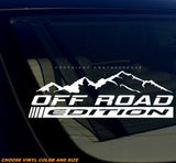 Off Road Edition Mountains Car Truck Lifted SUV Auto Vinyl Sticker Decal - OwnTheAvenue