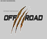 Off Road Claw Trees Forest Rugged Lifted Truck Vinyl Decal Sticker