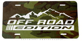 Off Road Edition Mountains Car Truck Lifted Auto Camo Black License Plate - OwnTheAvenue