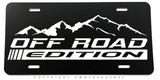 Off Road Edition Mountains Car Truck Lifted Auto Metal Black License Plate - OwnTheAvenue