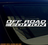 Off Road Edition Car Truck Lifted SUV Auto Vinyl Sticker Decal - OwnTheAvenue