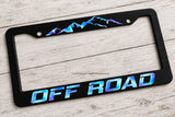 Mountains Off Road Truck Lifted Model V01 Glow In The Dark License Plate Frame