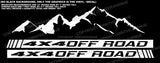 x2 Off Road 4x4 Lifted Pick Up Truck Mountains Vinyl Decor Decal Graphics Kit