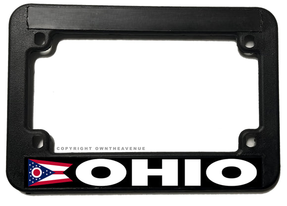 Ohio Flag Motorcycle License Plate Frame - OwnTheAvenue